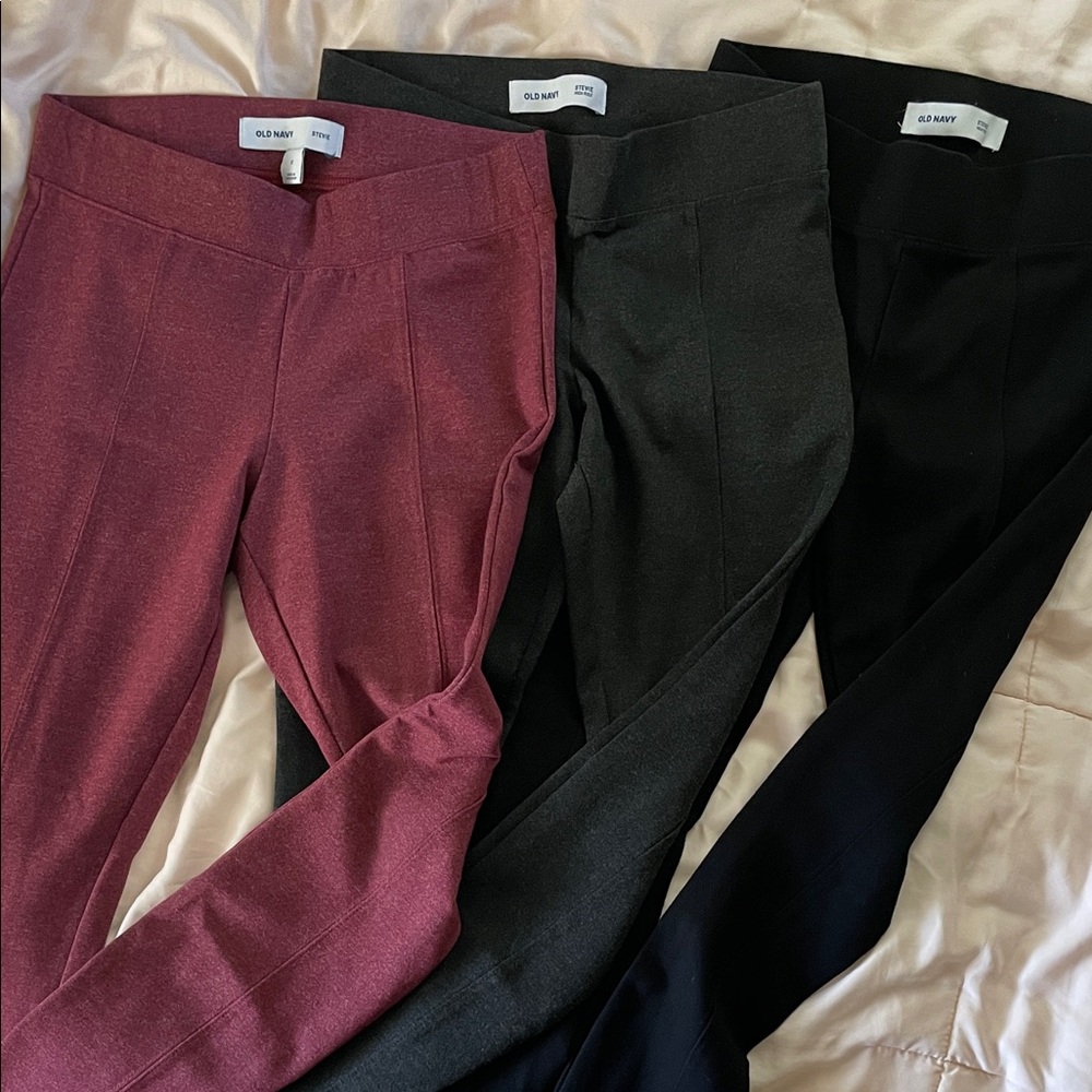 Old Navy Women’s Stevie High Rise- Burgundy, Charcoal, and Black